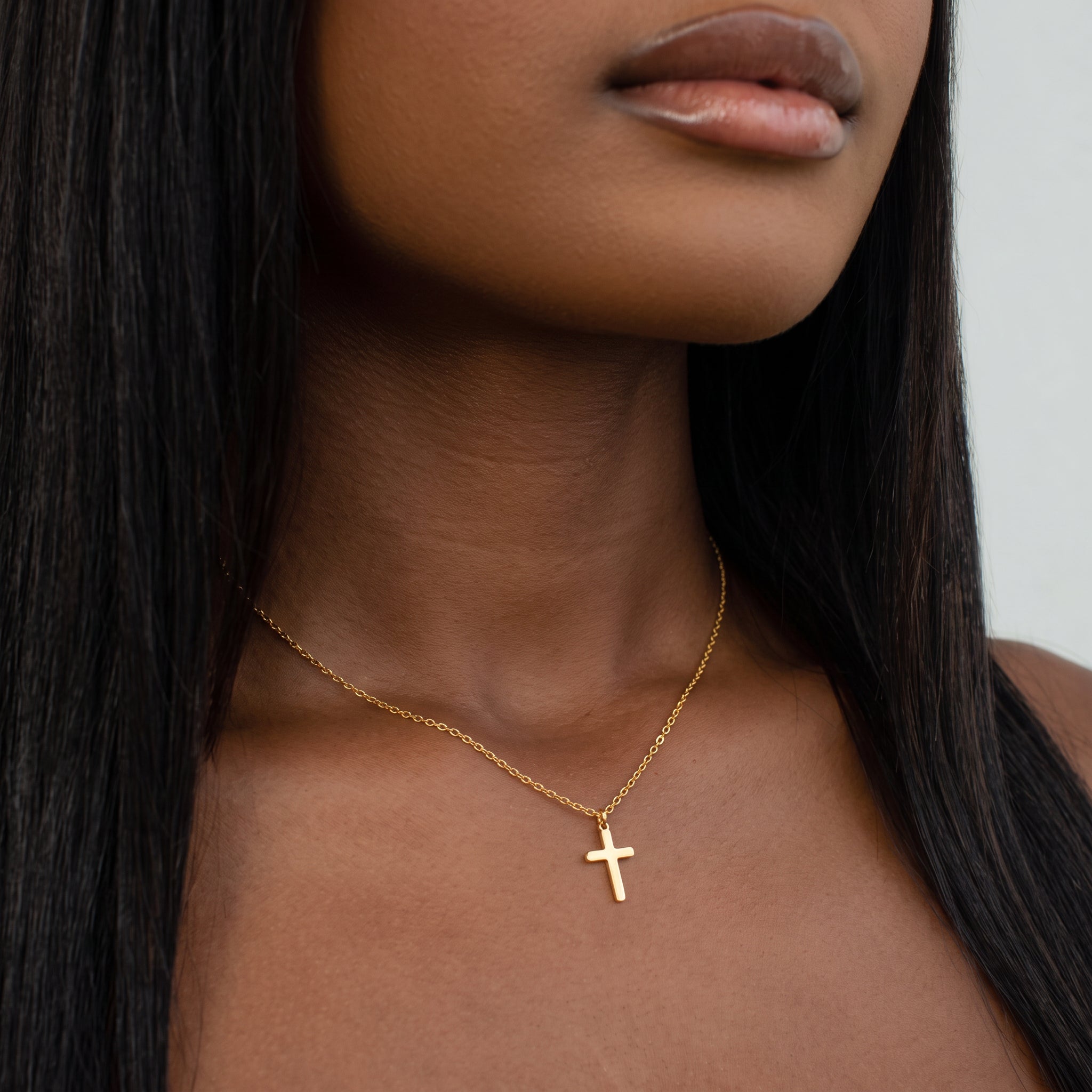 18K Gold Cross Pendant