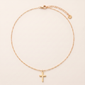 18K Gold Cross Pendant