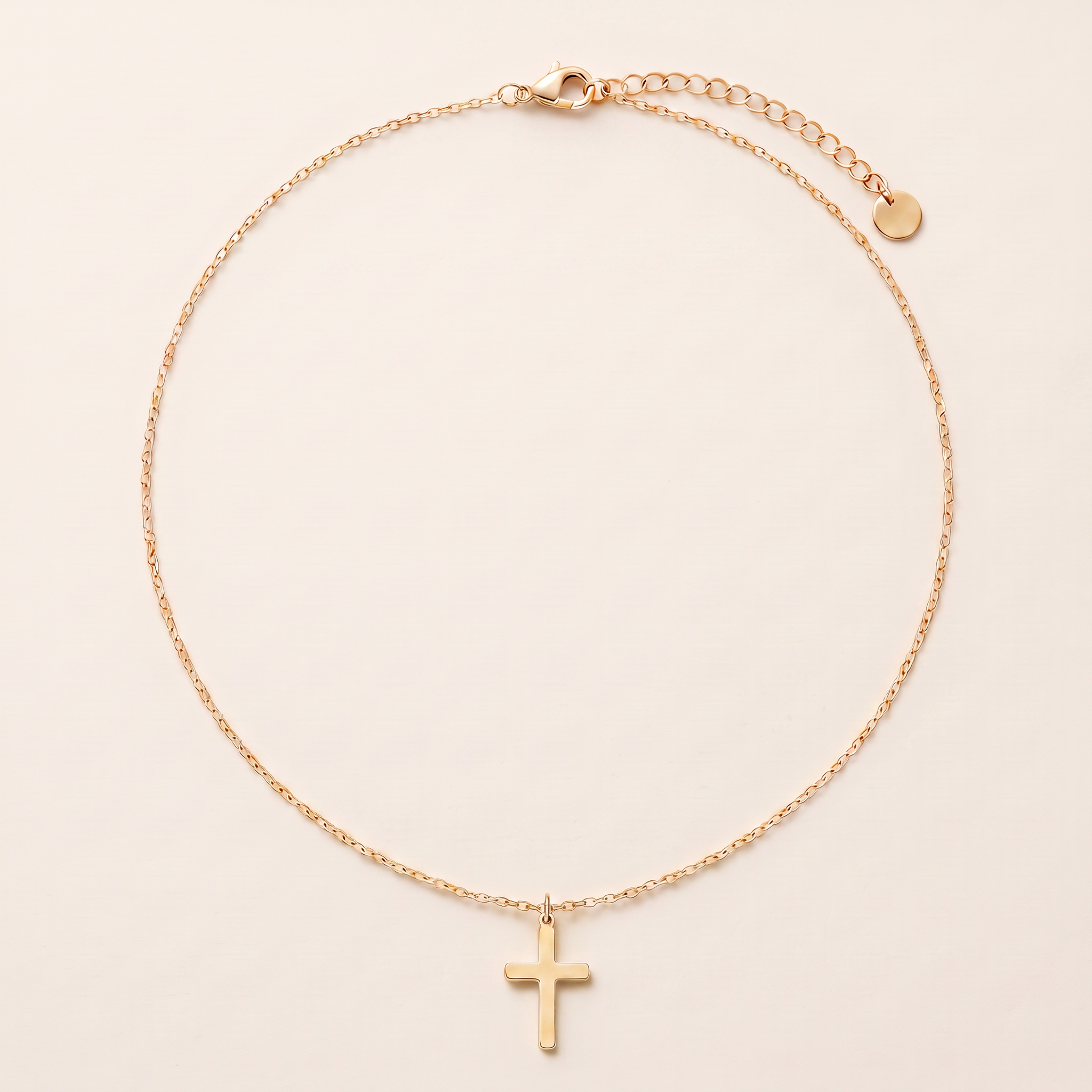 18K Gold Cross Pendant